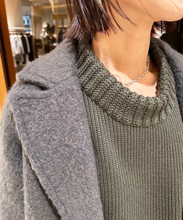 川口 恵さんの「BEAMS WOMEN｜PHILIPPE AUDIBERT × Demi-Luxe BEAMS / 別注 Millie ネックレス シルバー」を使ったコーディネート
