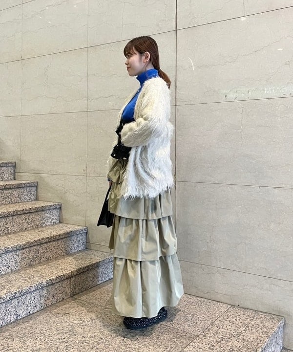 田中 里実さんの「BEAMS WOMEN｜Ray BEAMS / 14G リブ タートルネック ニット」を使ったコーディネート
