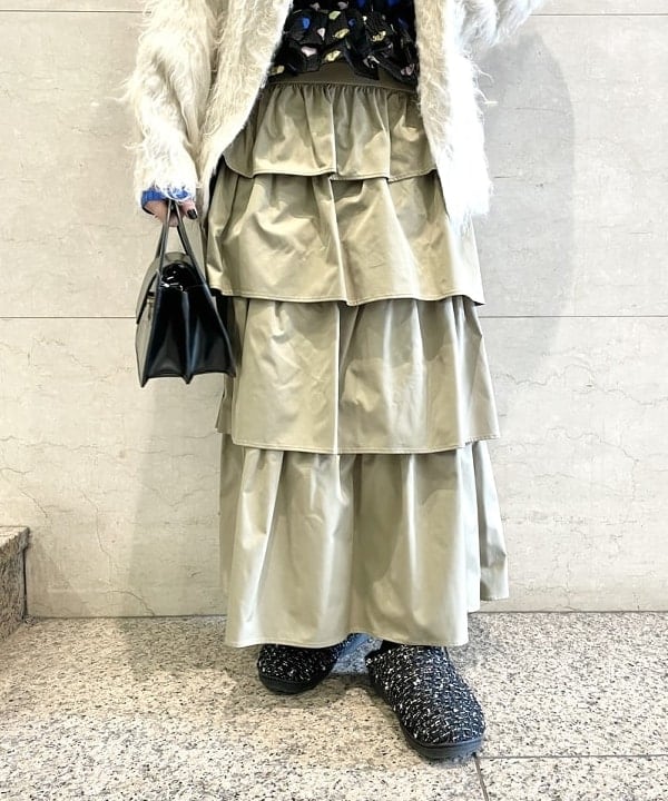 田中 里実さんの「BEAMS WOMEN｜Ray BEAMS / 14G リブ タートルネック ニット」を使ったコーディネート