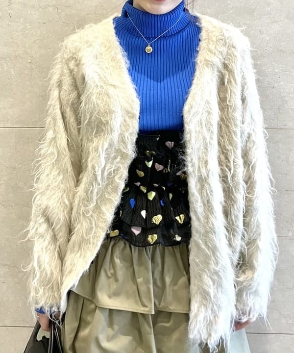 田中 里実さんの「BEAMS WOMEN｜Ray BEAMS / 14G リブ タートルネック ニット」を使ったコーディネート