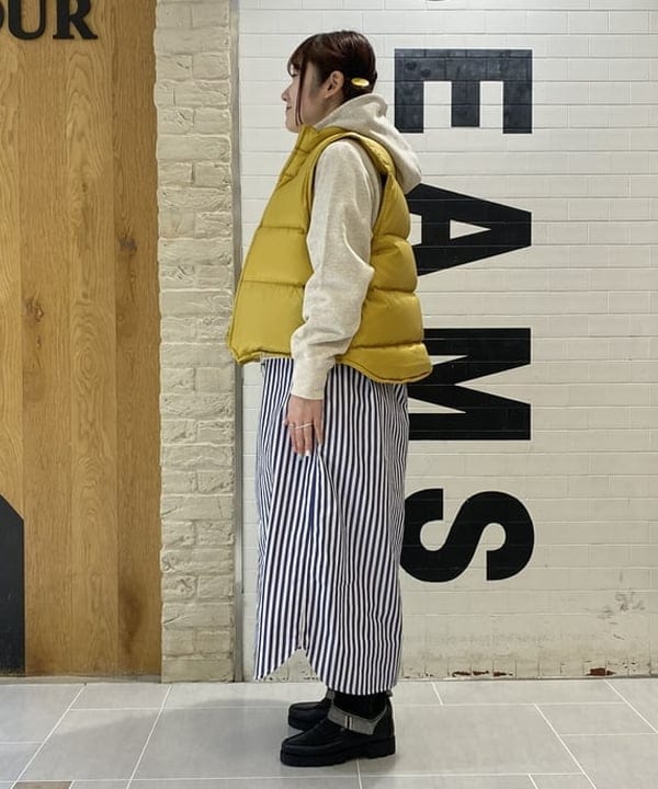 木村 海侑さんの「BEAMS WOMEN｜ストライプ ボタンダウン ロングスリーブ シャツワンピース」を使ったコーディネート