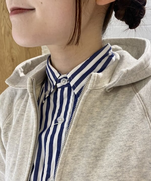 木村 海侑さんの「BEAMS WOMEN｜ストライプ ボタンダウン ロングスリーブ シャツワンピース」を使ったコーディネート