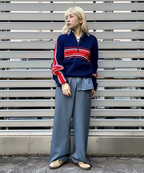 ナツハさんの「BEAMS WOMEN｜【別注】BUZZ RICKSON'S / シャンブレー ロングスリーブ シャツ」を使ったコーディネート