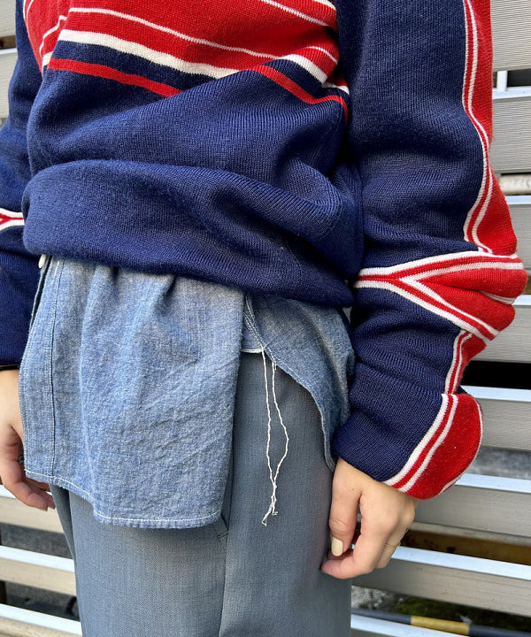 ナツハさんの「BEAMS WOMEN｜【別注】BUZZ RICKSON'S / シャンブレー ロングスリーブ シャツ」を使ったコーディネート