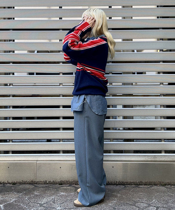 ナツハさんの「BEAMS WOMEN｜【別注】BUZZ RICKSON'S / シャンブレー ロングスリーブ シャツ」を使ったコーディネート