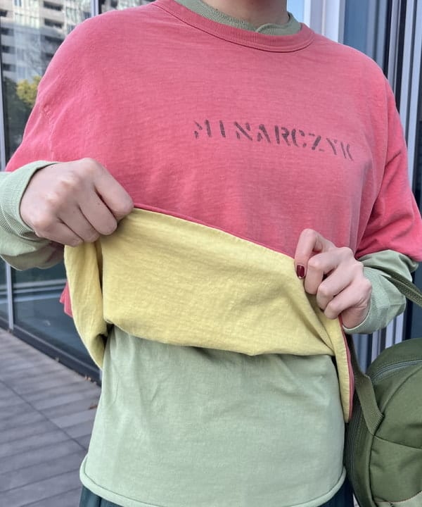 クロサワさんの「BEAMS WOMEN｜WAREHOUSE & CO. &times; BEAMS BOY / 別注 ステンシル リバーシブル Tシャツ」を使ったコーディネート