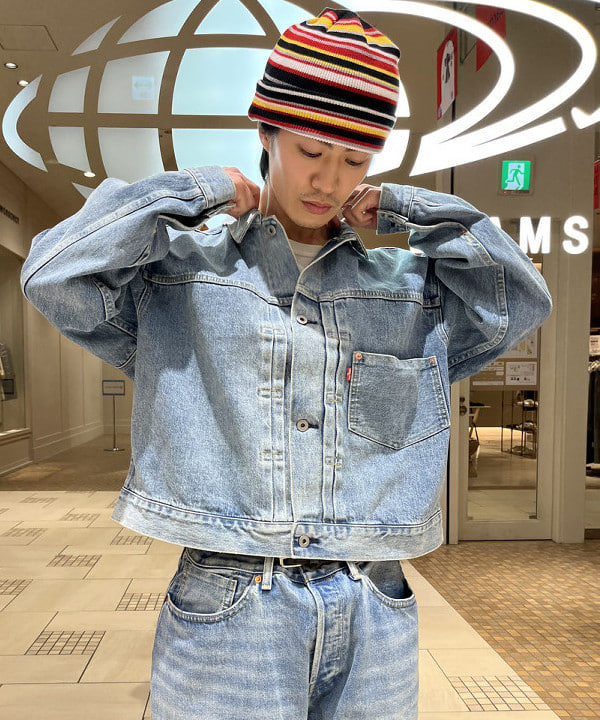 平柳 楓馬さんの「BEAMS WOMEN｜BEAMS / マルチボーダー ワッチキャップ」を使ったコーディネート