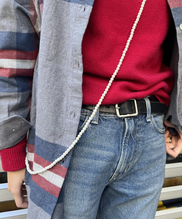 ミナミマリコさんの「BEAMS WOMEN｜BEAMS BOY / 25mm WASH ベルト」を使ったコーディネート
