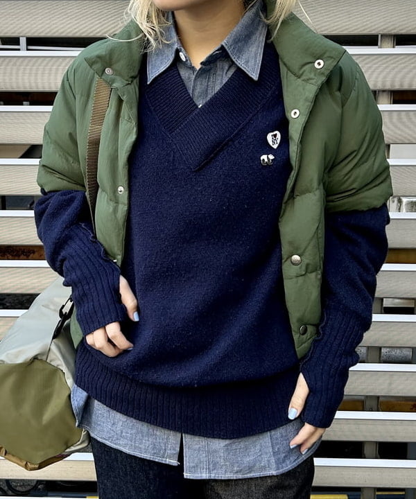 ナツハさんの「BEAMS WOMEN｜【別注】BUZZ RICKSON'S / シャンブレー ロングスリーブ シャツ」を使ったコーディネート