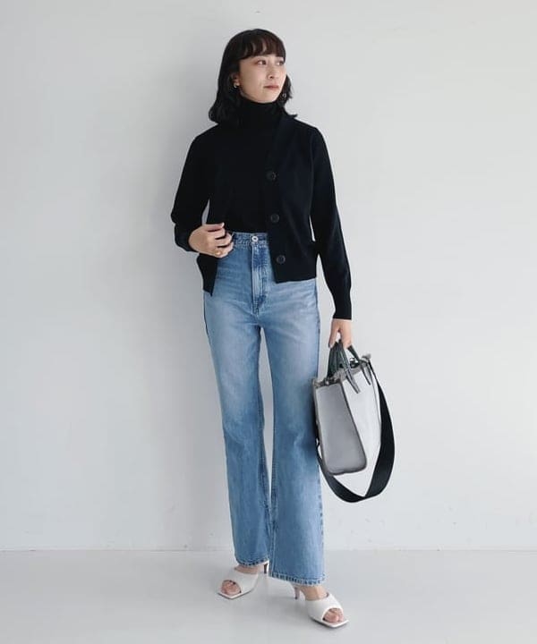 cammyさんの「BEAMS WOMEN｜AK+1 / コットン 五分袖 ハイネックニット」を使ったコーディネート