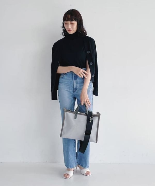 cammyさんの「BEAMS WOMEN｜AK+1 / コットン 五分袖 ハイネックニット」を使ったコーディネート