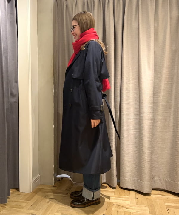 千田 静香さんの「BEAMS WOMEN｜ライト ツイル トレンチコート」を使ったコーディネート