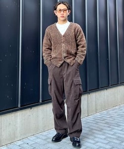BEAMS（ビームス）5ゲージ ブークレ ニットカーディガン