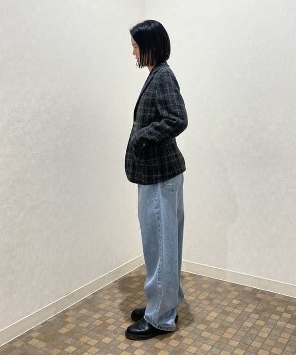 吉田 花さんの「BEAMS WOMEN｜コットン サーマル クルーネック ロングスリーブ Tシャツ」を使ったコーディネート