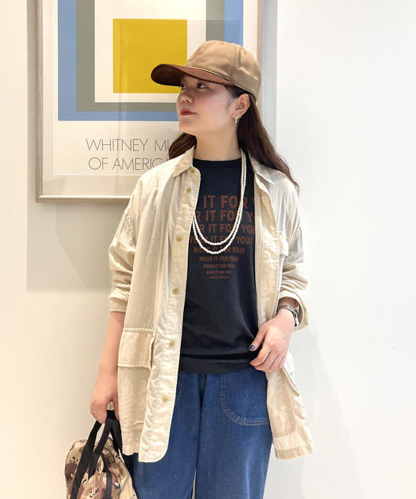 カスタニ モモノさんの「BEAMS WOMEN｜BEAMS BOY / 樹脂 パール ロング ネックレス」を使ったコーディネート