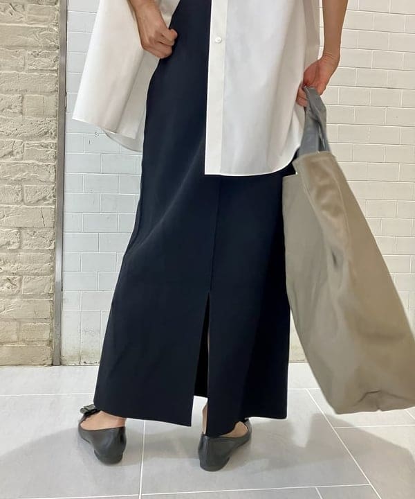 五十峯 さよさんの「BEAMS WOMEN｜シンプル タイト ニットスカート .M.」を使ったコーディネート