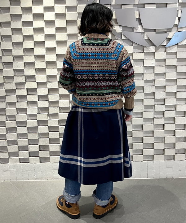 小原 もこさんの「BEAMS WOMEN｜BEAMS BOY / ラメ リブ クルー ソックス NEW」を使ったコーディネート