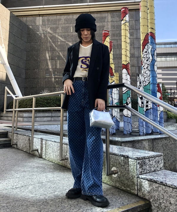 はるひむさんの「BEAMS WOMEN｜GIANNI CHIARINI / メタリック ALIFA レザーショルダーバッグ S」を使ったコーディネート