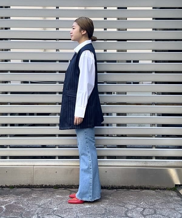 千田 静香さんの「BEAMS WOMEN｜upper hights × Demi-Luxe BEAMS / 別注 THE DYLAN デニムパンツ」を使ったコーディネート