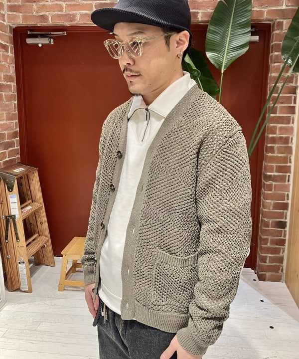 くりちゃんさんの「BEAMS WOMEN｜BEAMS PLUS / メッシュ アーガイル カーディガン」を使ったコーディネート