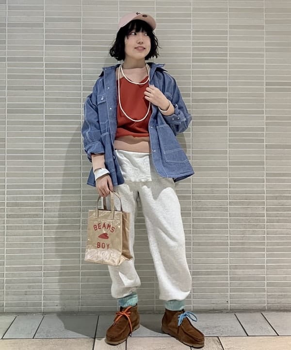 小原 もこさんの「BEAMS WOMEN｜BEAMS BOY / BBロゴ ショップバック」を使ったコーディネート