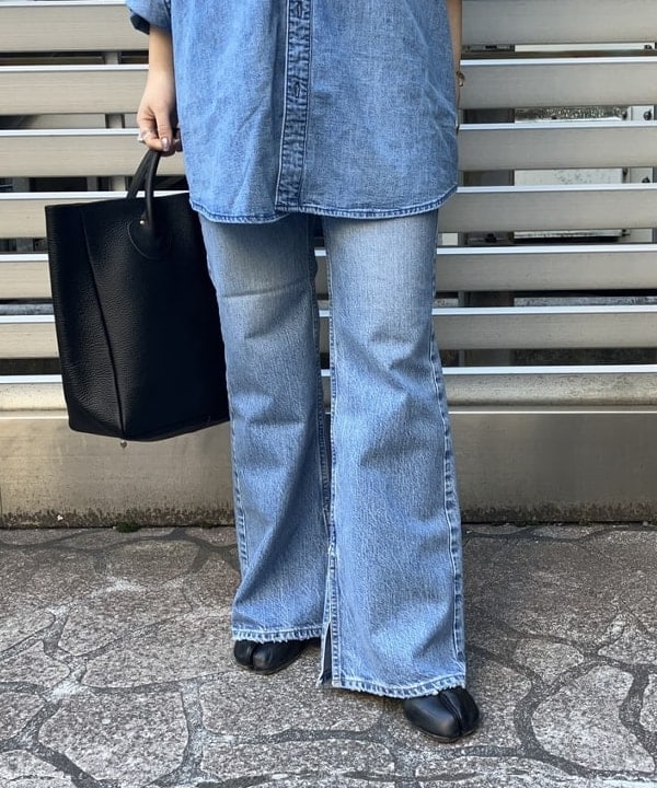 中川　ゆららさんの「BEAMS WOMEN｜YOUNG&OLSEN / レザートートバッグ M」を使ったコーディネート