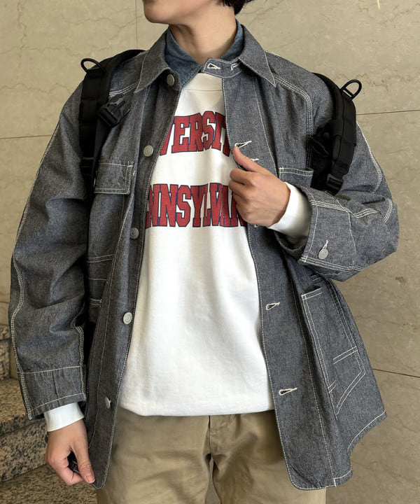 葵さんの「BEAMS WOMEN｜【別注】BUZZ RICKSON'S / シャンブレー ロングスリーブ シャツ」を使ったコーディネート