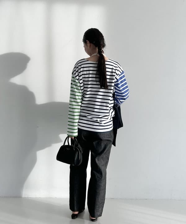 佐藤 美樹さんの「BEAMS WOMEN｜エディター坪田あさみ × woadblue × Demi-Luxe BEAMS / 別注 2タック デニムパンツ」を使ったコーディネート