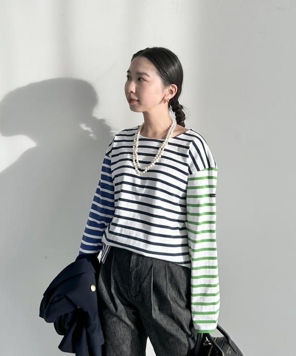 佐藤 美樹さんの「BEAMS WOMEN｜エディター坪田あさみ × woadblue × Demi-Luxe BEAMS / 別注 2タック デニムパンツ」を使ったコーディネート