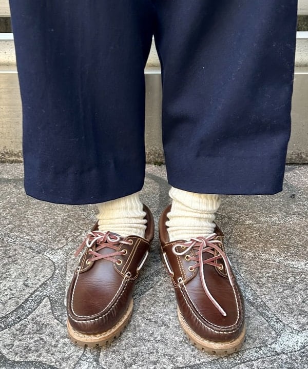 ナツハさんの「BEAMS WOMEN｜BEAMS BOY / 2/2ソリッド リブ ソックス」を使ったコーディネート