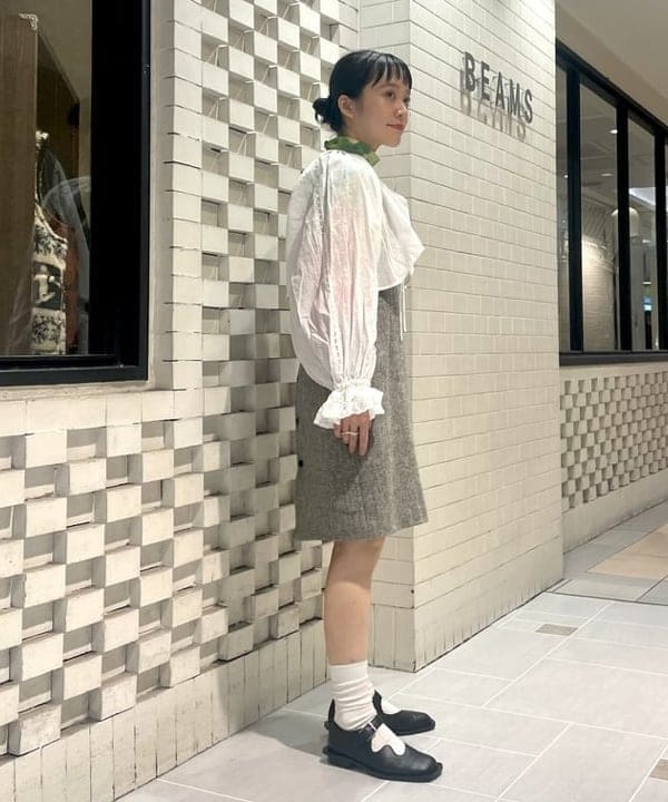笠井 祐希さんの「BEAMS WOMEN｜BEAMS BOY / ミリタリー リブ ロングソックス」を使ったコーディネート