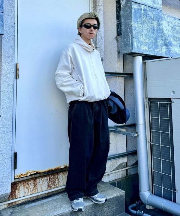 Ryohei Takataさんの「BEAMS WOMEN｜BEAMS / レイズド ハーフジップ フーディ」を使ったコーディネート