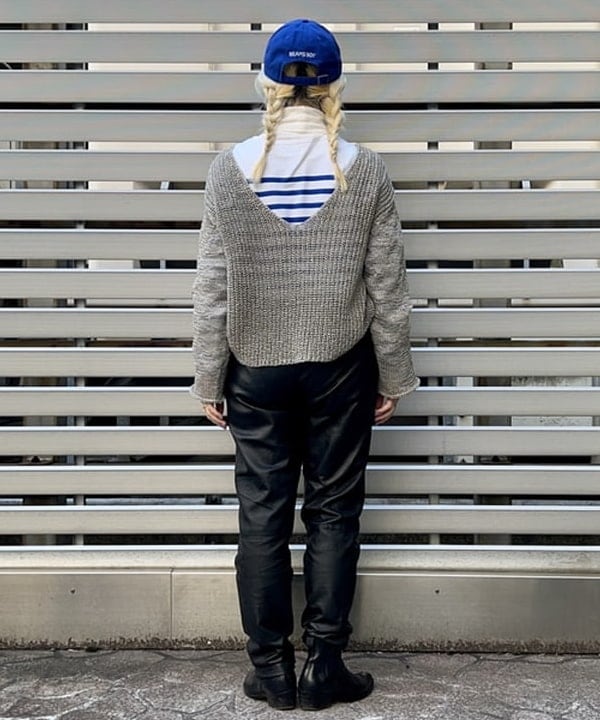 ナツハさんの「BEAMS WOMEN｜ナバルボーダー ビッグ ボートネック カットソー」を使ったコーディネート
