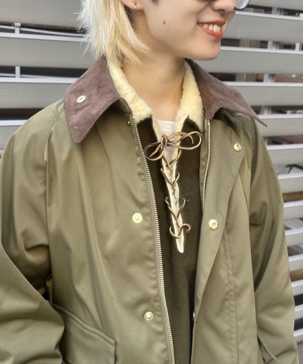 みりさんの「BEAMS WOMEN｜BEAMS BOY / オーバーオール プリントポーチ」を使ったコーディネート