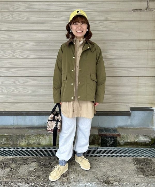 まつむさんの「BEAMS WOMEN｜コットン サーマル クルーネック ロングスリーブ Tシャツ」を使ったコーディネート