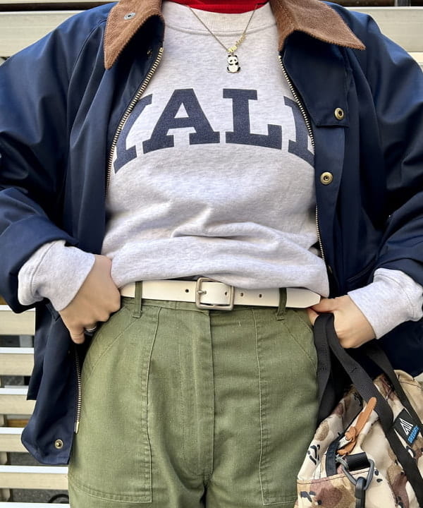 ナツハさんの「BEAMS WOMEN｜BEAMS BOY / ミリタリー リブ ロングソックス」を使ったコーディネート