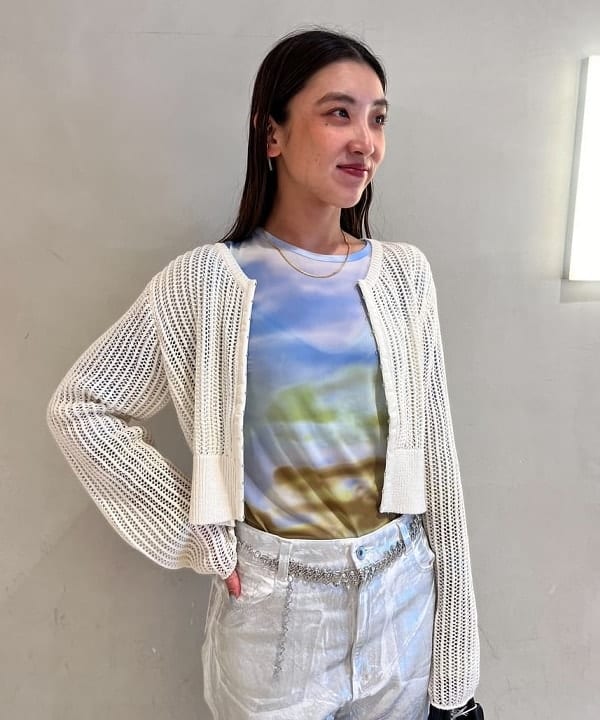 ちりこさんの「BEAMS WOMEN｜Ray BEAMS / グラデーション プリント Tシャツ」を使ったコーディネート