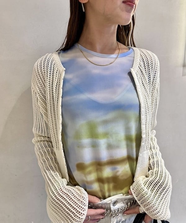 ちりこさんの「BEAMS WOMEN｜Ray BEAMS / グラデーション プリント Tシャツ」を使ったコーディネート