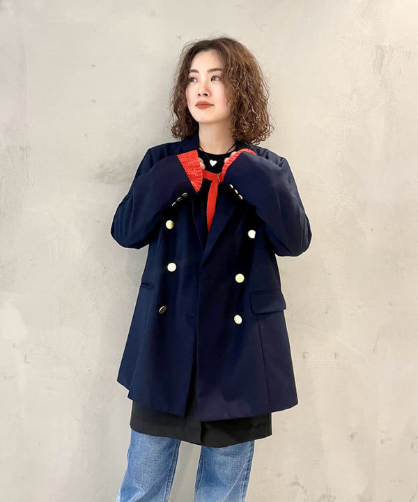 カタヤマ アヤさんの「BEAMS WOMEN｜テレコ リブ クルーネック トップス」を使ったコーディネート