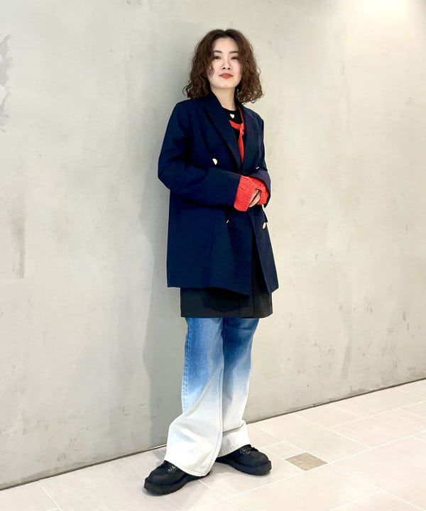 カタヤマ アヤさんの「BEAMS WOMEN｜テレコ リブ クルーネック トップス」を使ったコーディネート