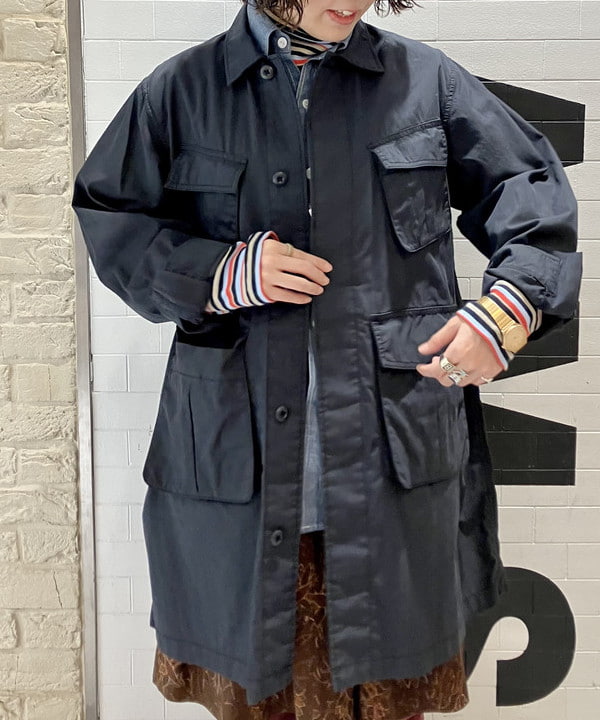 小原 もこさんの「BEAMS WOMEN｜【別注】BUZZ RICKSON'S / シャンブレー ロングスリーブ シャツ」を使ったコーディネート