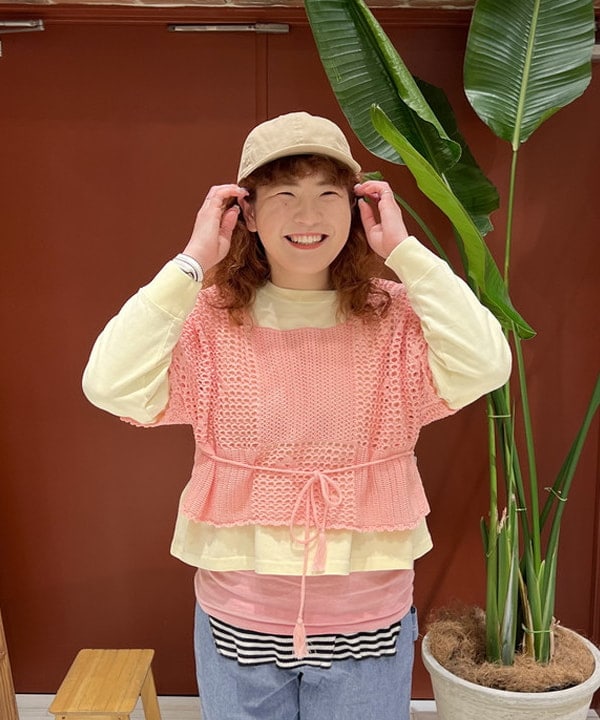エノモト アミさんの「BEAMS WOMEN｜BEAMS BOY / シャンブレー ペインター パンツ」を使ったコーディネート