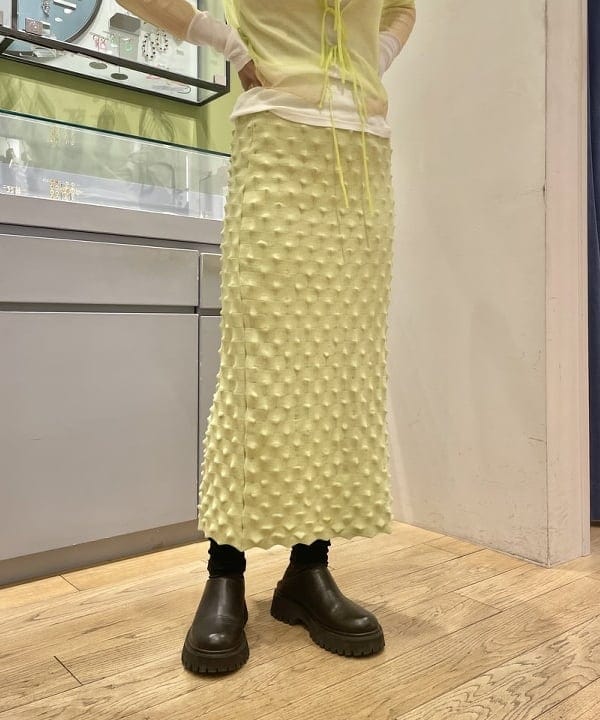 キホさんの「BEAMS WOMEN｜テレコ リブ クルーネック トップス」を使ったコーディネート