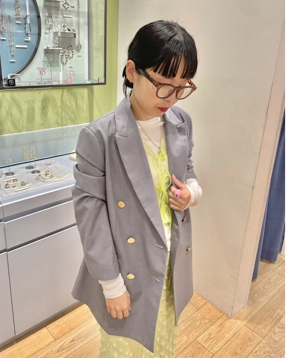 キホさんの「BEAMS WOMEN｜テレコ リブ クルーネック トップス」を使ったコーディネート