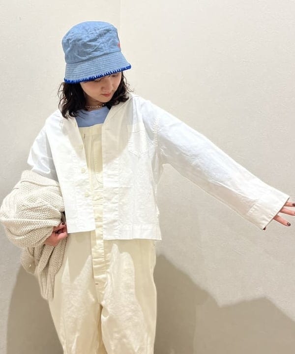 るーたまさんの「BEAMS WOMEN｜BEAMS BOY / コットン アクリル Vネック カーディガン」を使ったコーディネート