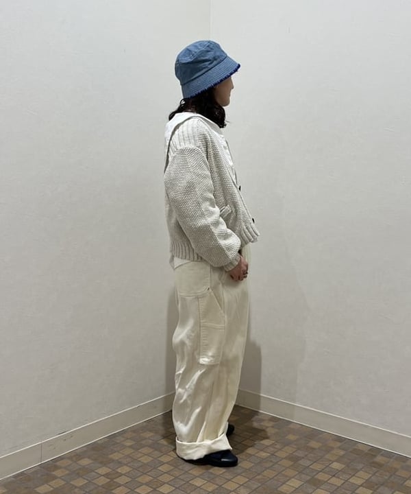 るーたまさんの「BEAMS WOMEN｜BEAMS BOY / コットン アクリル Vネック カーディガン」を使ったコーディネート