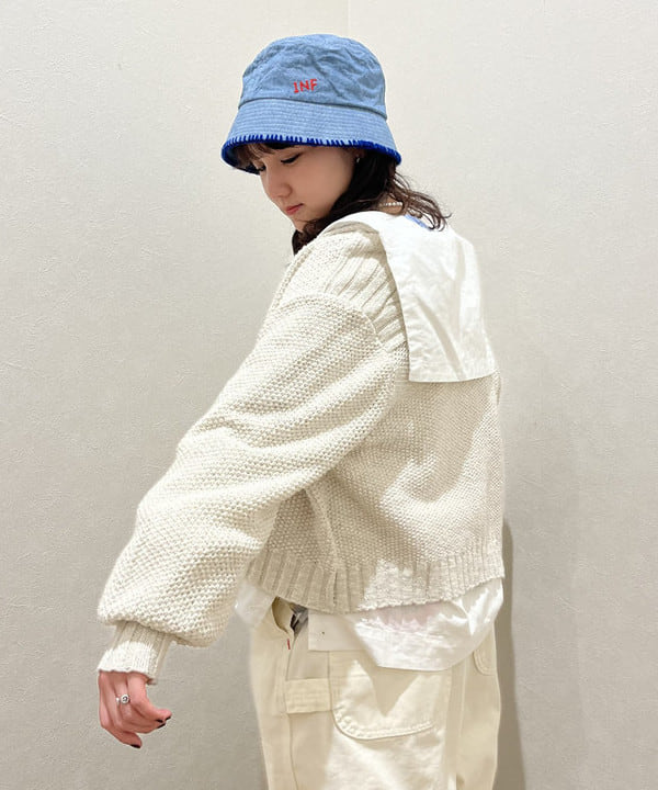 るーたまさんの「BEAMS WOMEN｜BEAMS BOY / コットン アクリル Vネック カーディガン」を使ったコーディネート