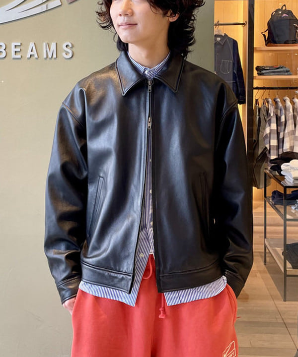 佐藤 大斗さんの「BEAMS WOMEN｜レザー ジップブルゾン」を使ったコーディネート