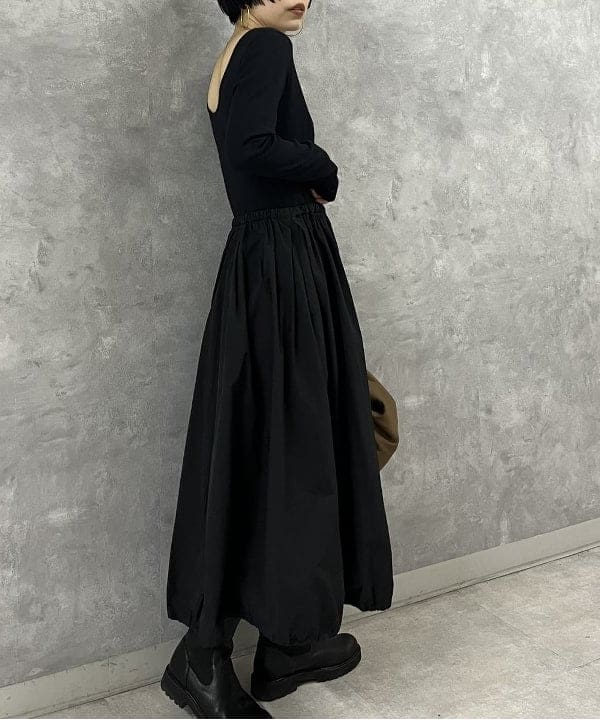 shirakiさんの「BEAMS WOMEN｜Demi-Luxe BEAMS / バルーン コンビ ワンピース」を使ったコーディネート