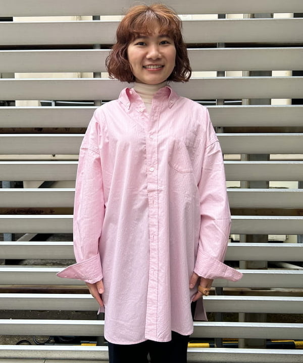 まつむさんの「BEAMS WOMEN｜BEAMS BOY / ポリエステル ウール シンチ バック スラックス」を使ったコーディネート